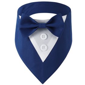 Pet Tie Banquet Suit Triangular Binder (Option: Blue-M)