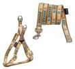 Touchdog 'Caliber' Designer Embroidered Fashion Pet Dog Leash And Harness Combination